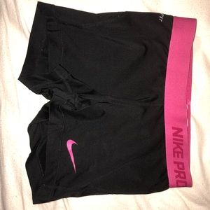 Black and pink Nike pro spandex size Small